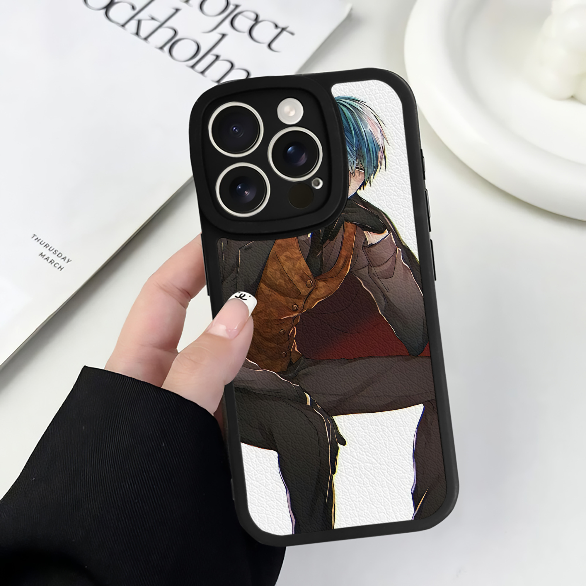 （画像用） 刀剣乱舞 Touken Ranbu 【iPhone 16シリーズ対応】シリコンスマホケース（レザー調） 材質：シリコン